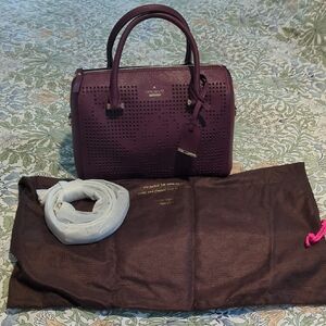 Purple Leather Handbag